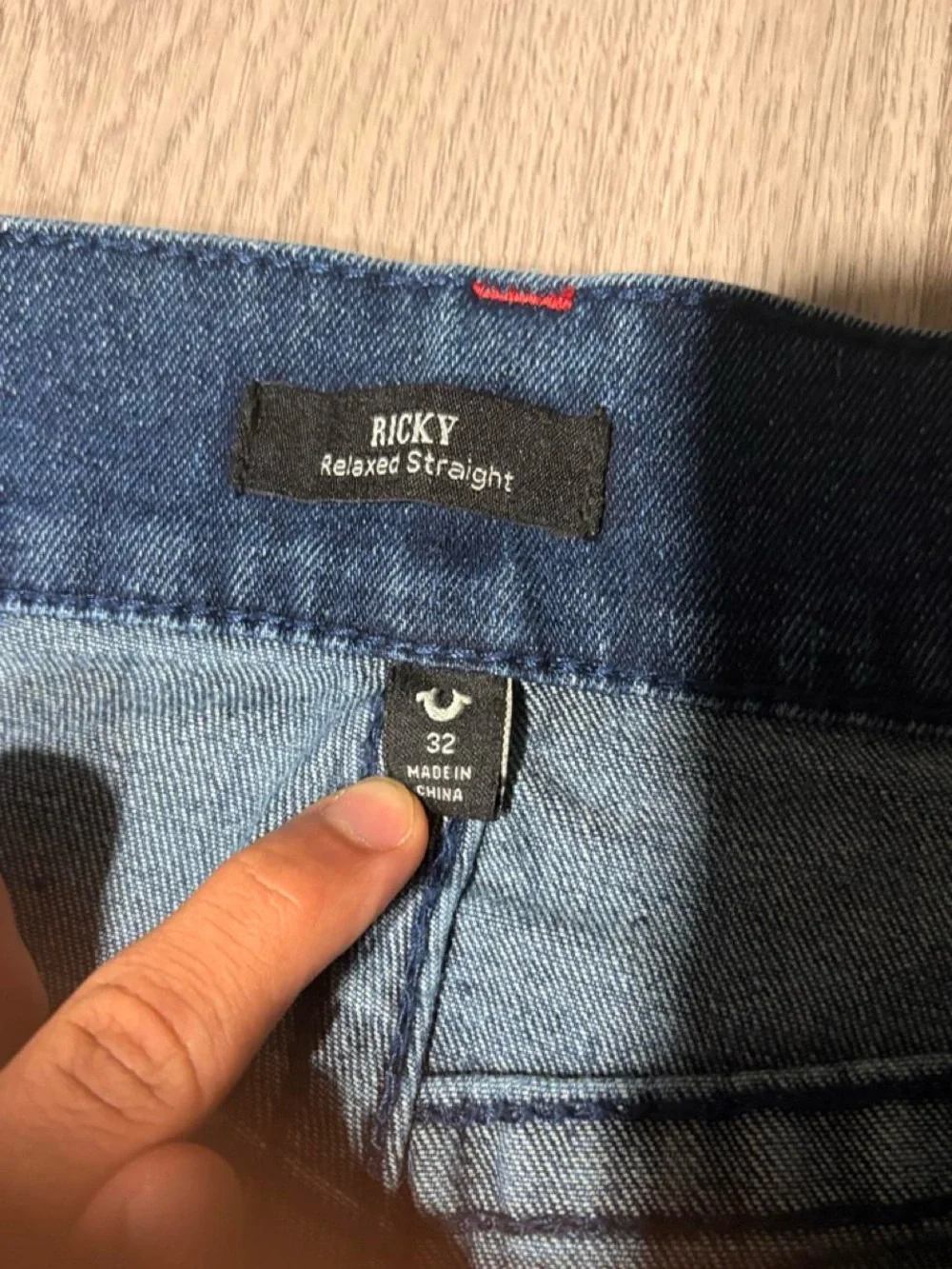 True Religion Men’s Straight Jeans in Dark Blue